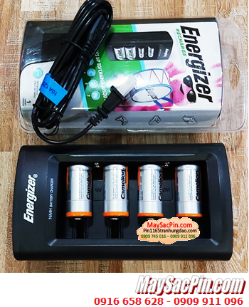 Energizer CHFC _Bộ sạc 4viên pin trung C 1.2v -Kèm sẳn 4 Pin sạc Camelion NH-C2500BP2 (C2500mAh-1.2v)